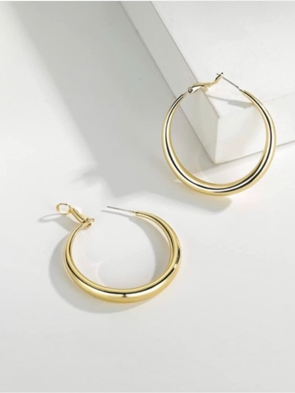 18k Gold Plated Chunky Hoop Earrings
